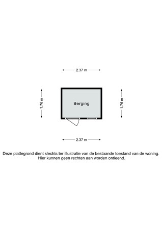 Plattegrond - Koning Hendrikstraat 4, 6291 HR Vaals - thumbnail_Koning Hendrikstraat 4 Vaals - Berging 2D.jpg